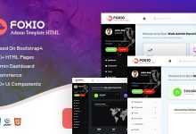 Photo of [Download-S2] Foxio v1.0 - Responsive Admin Dashboard Template