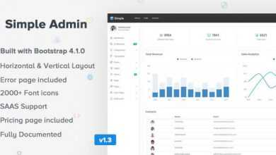 Photo of [Download-S2] SimpleAdmin v1.3 - Responsive Bootstrap 4 Admin Template