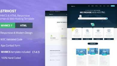 Photo of [Download-S2] ASTRHOST v1.3 - WHMCS & HTML Responsive Domain & Web Hosting Template