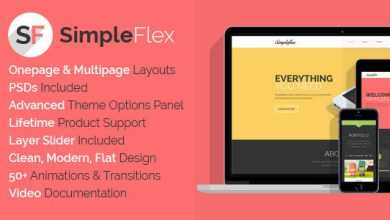 Photo of [Download-S2] SimpleFlex v1.4 - Flat One Page WordPress Theme