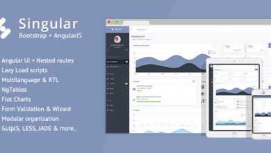 Photo of [Download-S2] Singular - Bootstrap Admin Theme + AngularJS