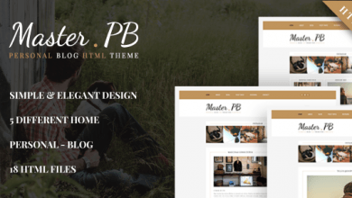 Photo of [Download-S2] Master PB - Personal Blog HTML Template