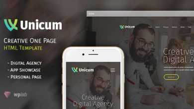 Photo of [Download-S2] Unicum - One Page Creative HTML Template