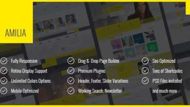 Photo of [Download-S2] Amilia - Multipurpose One & Multi Page WP Theme