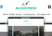 Photo of [Download-S2] BloggyPress - Responsive Personal Blog HTML5 Template