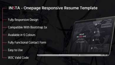 Photo of [Download-S2] INSTA - One Page Responsive Resume Template