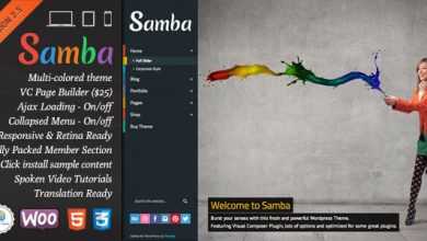 Photo of [Download-S2] Samba v2.5 - Themeforest Colored Wordpress Theme