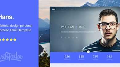 Photo of [Download-S2] Hans - Material Design Personal Portfolio Html Template