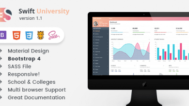 Photo of [Download-S2] Swift University v1.1.0 - Bootstrap 4 Dashboard template for School & Colleges