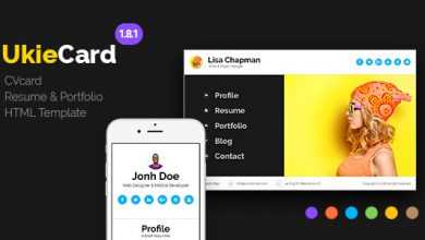 Photo of [Download-S2] UkieCard - Personal Vcard & Resume HTML Template