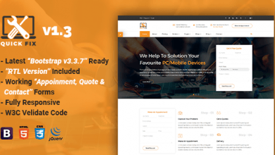 Photo of [Download-S2] QuickFix v1.3 - Multipurpose Servicing and Repairing HTML Template