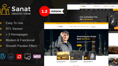 Photo of [Download-S2] Sanat v1.1.2 - Factory & Industry WordPress Theme