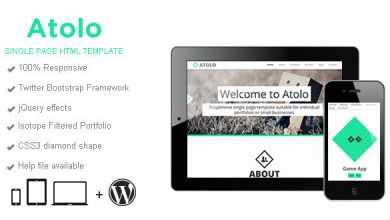 Photo of [Download-S2] Atolo - Single Page HTML Template
