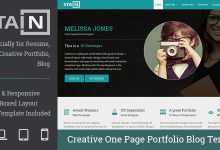 Photo of [Download-S2] Stain - Creative One Page Portfolio Blog Template