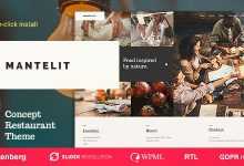 Photo of [Download-S2] Mantelit v1.0.3 - Restaurant WordPress Theme
