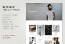 Photo of [Download-S2] Outsider - HTML5 Blog Template