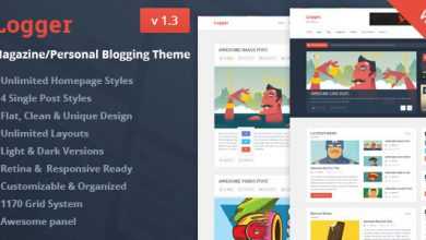 Photo of [Download-S2] Logger v1.3 - Magazine/Personal Blogging Theme