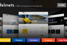 Photo of [Download-S2] Helmets - HTML Template for Handyman