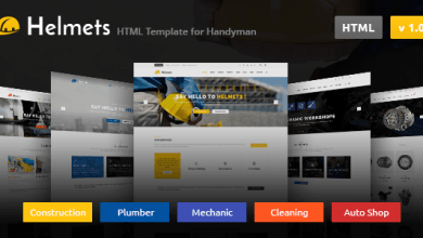 Photo of [Download-S2] Helmets - HTML Template for Handyman