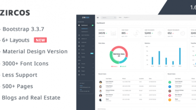 Photo of [Download-S2] Zircos v1.6.1 - Responsive Admin Template + Material Design