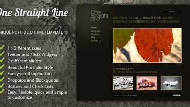 Photo of [Download-S2] One Straight Line v1.5 - unique portfolio template