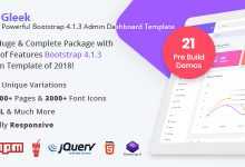 Photo of [Download-S2] Gleek - Powerful Bootstrap 4 Admin Dashboard Template