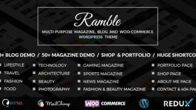 Photo of [Download-S2] Ramble v2.0 - Multi-purpose Blog, Magazine And Woo-Commerce WordPress Theme