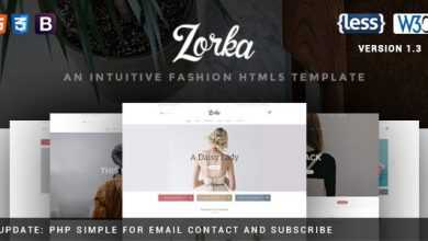 Photo of [Download-S2] Zorka v1.3 - An Intuitive Fashion HTML5 Template