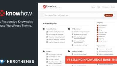 Photo of [Download-S2] KnowHow v1.1.16 - A Knowledge Base WordPress Theme