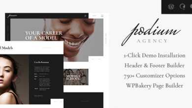 Photo of [Download-S2] Podium v1.1.1 - Model Agency WordPress Theme