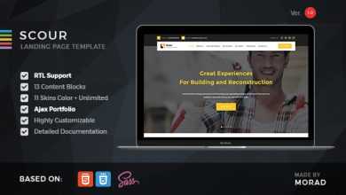 Photo of [Download-S2] Scour - Construction HTML Landing Page