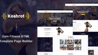 Photo of [Download-S2] Koshrot v1.0 - Gym Fitness HTML Template with Page Builder