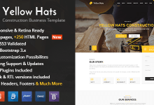 Photo of [Download-S2] Yellow Hats v1.1 - Construction, Building & Renovation HTML Template