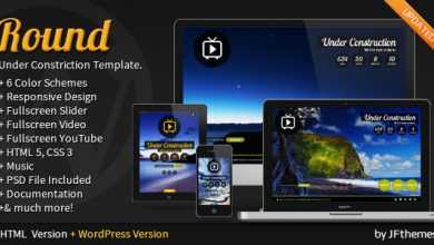 Photo of [Download-S2] Round - Responsive Fullscreen Themeforest Under Construction