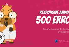 Photo of [Download-S2] 500 Error - CSS Animated HTML Template