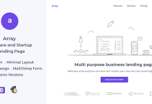 Photo of [Download-S2] Array v1.0 - Minimal Landing Page Template