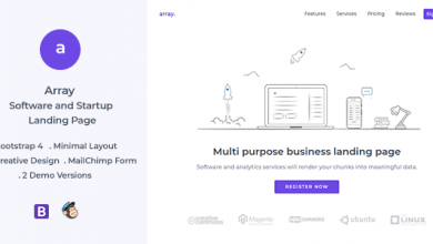 Photo of [Download-S2] Array v1.0 - Minimal Landing Page Template
