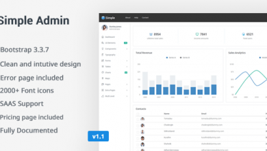 Photo of [Download-S2] SimpleAdmin v1.1 - Responsive Admin Template