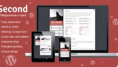 Photo of [Download-S2] Second v1.3 - Responsive Wordpress V-card