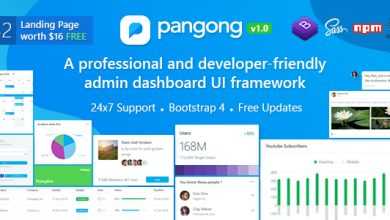 Photo of [Download-S2] Pangong v1.1 - Developer-friendly Bootstrap 4 Admin Dashboard + UI Kit