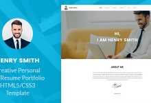 Photo of [Download-S2] Henry Smith - Creative Personal CV/Resume Portfolio HTML5 Template