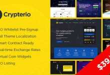 Photo of [Download-S2] Crypterio v1.8 - ICO and Cryptocurrency WordPress Theme