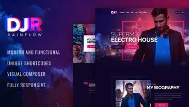 Photo of [Download-S2] DJ Rainflow v1.0 - Music Band and Musician WP Theme