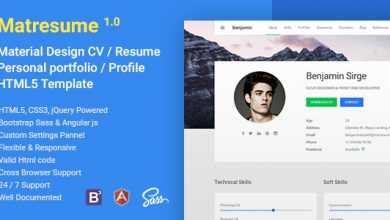 Photo of [Download-S2] Matresume - Material CV / Resume / vCard / Portfolio Html Template