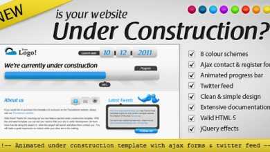 Photo of [Download-S2] Animated Under Construction - Themeforest Twitter & Ajax