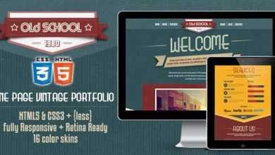 Photo of [Download-S2] Old School - The One-Page Vintage Portfolio Template