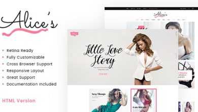 Photo of [Download-S2] Alice's v1.0.1 - Lingerie Store HTML Template