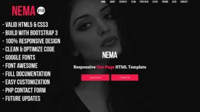 Photo of [Download-S2] Nema - One Page Multipurpose HTML Template