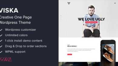 Photo of [Download-S2] Viska v1.9.1 - Creative One Page WordPress Theme
