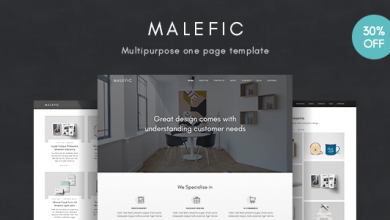 Photo of [Download-S2] Malefic - Multipurpose One Page HTML5 Template